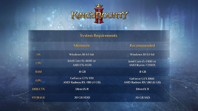 King’s Bounty II requisitos