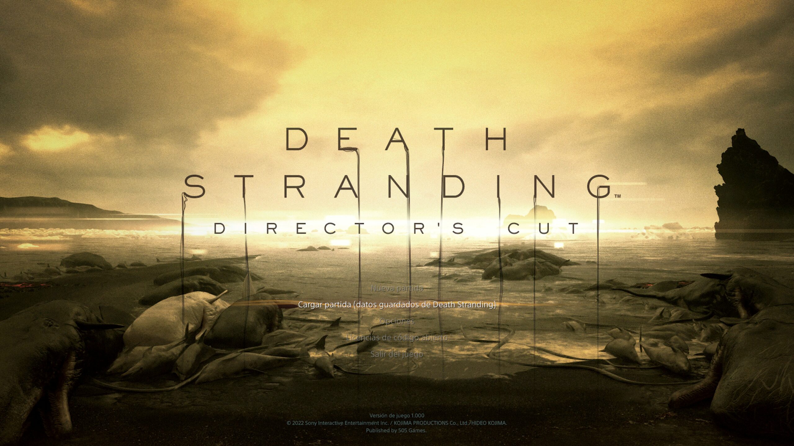 Death Stranding Director's Cut menú principal