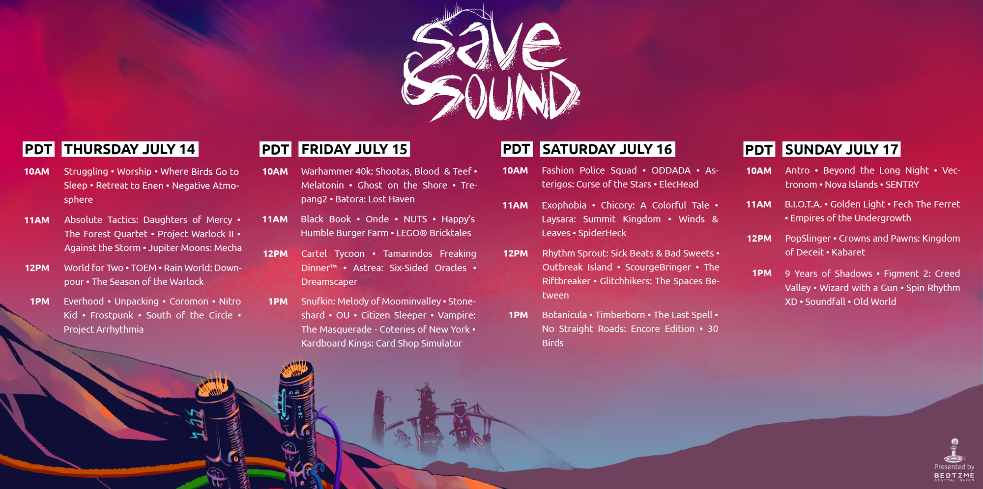Cronograma Save&Sound 2022