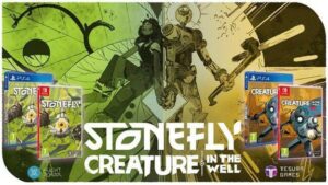 Foto de la portada y de las carátulas de Stonefly y de Creature in the Well